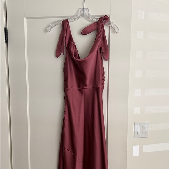 Petal & Pup Satin Tie-Shoulder Maxi Dress - Picture 8 of 9